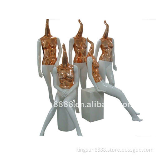 Especially chrome golden color female mannequin